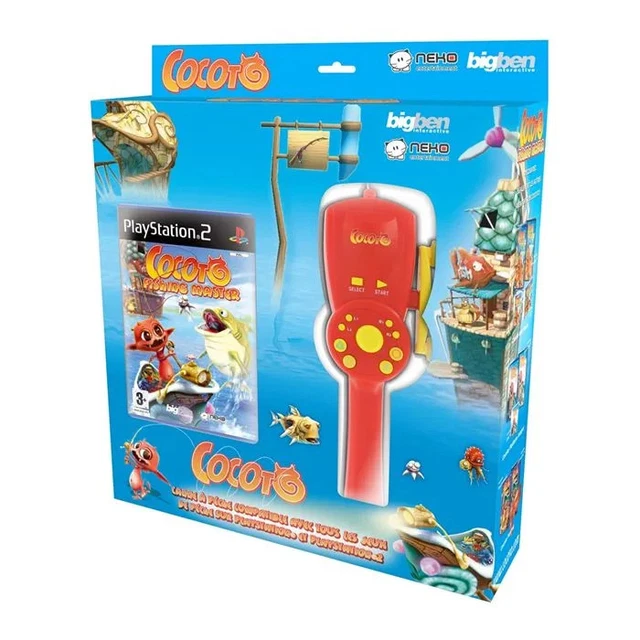 Carpe Canne Jeu Vidéo Cocoto Fishing Master + Canne à Pêche