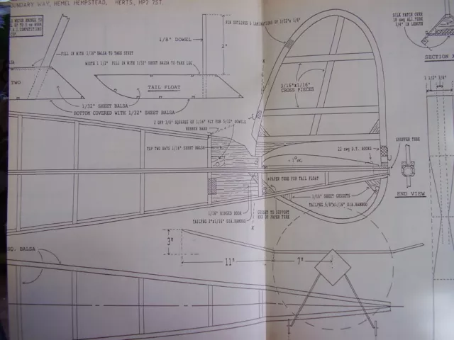 Original Model Aircraft Plan Diuasphere 1993 Land Or Water  Free Uk Post