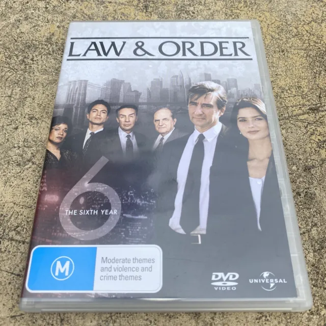 Law & Order The Original Season 6 DVD Complete VGC R4 PAL Free Tracked Postage