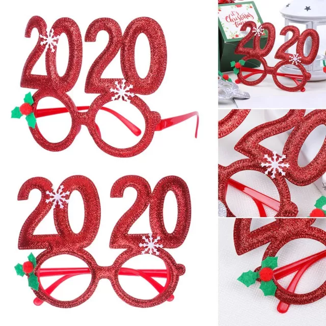 1Pc New Gift Plastic 2020 New Year Glasses Frame Christmas Decor Kids Toy