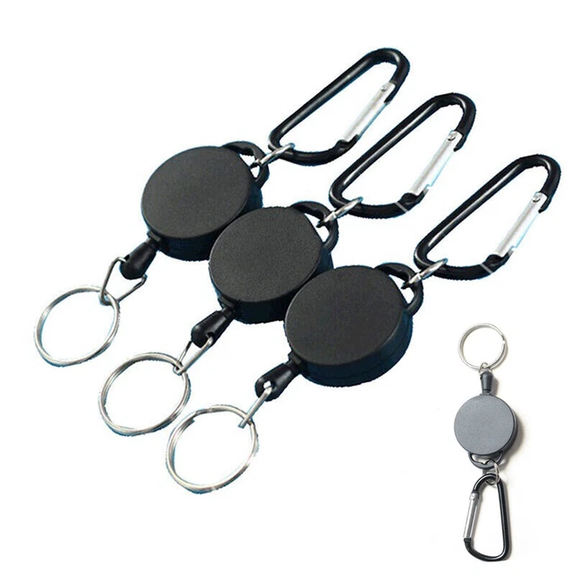 Recoil Sporty Key Metal Wire Keyring Clip Pull Sporty Key Keychain Retractable