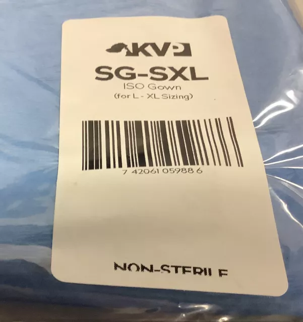 (QTY 10) NEW Case of KVP Non-Sterile Surgical Gowns SG-SXL Size LARGE-XLARGE 2