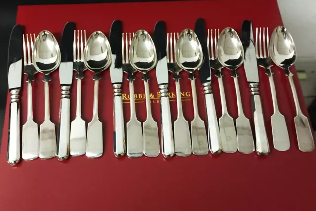 Robbe Berking R&B Alt Spaten 18Tl. Dessert-Vorspeise Besteck 925 Sterling Silber