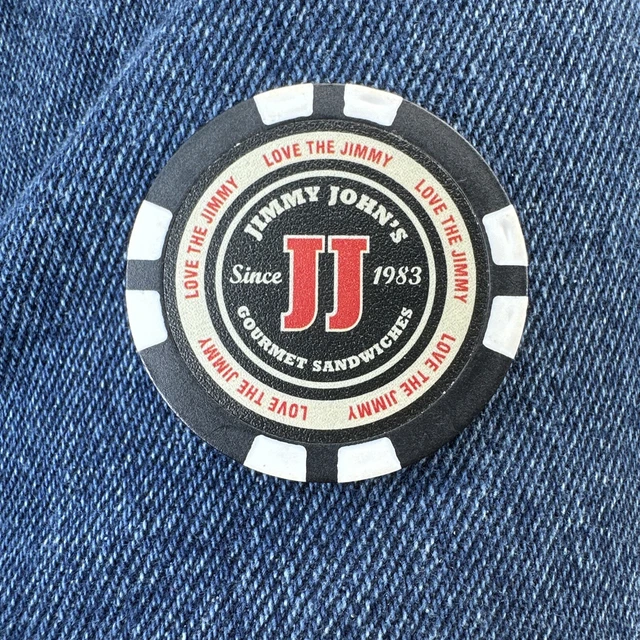 JIMMY JOHN’S VINTAGE Poker Chip. Free Sandwich Chip Rare Hard To Find