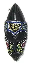 African Ghana Beaded Mask 4 Inch Strand wide Handmade