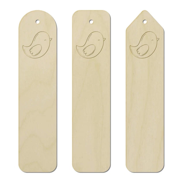 3 x 'Little Bird' Birch Bookmarks (BK00029771)