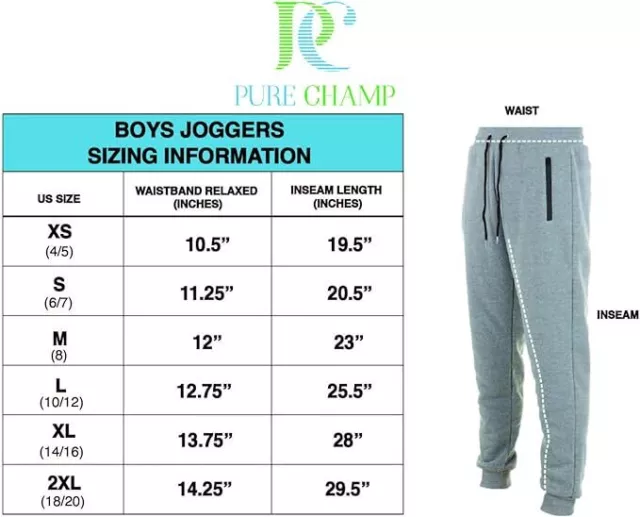 3 PACK:  Youth Fleece Jogger Sweatpants Boys Kids clothes Boys Joggers Size 4-20 2