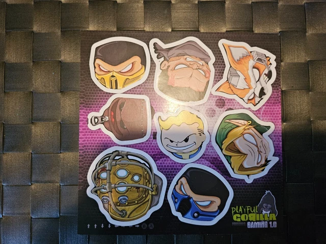 Planche D'autocollants Goodies Jeux Vidéo : Zelda, Fallout, Starfox, Gorilla Playful