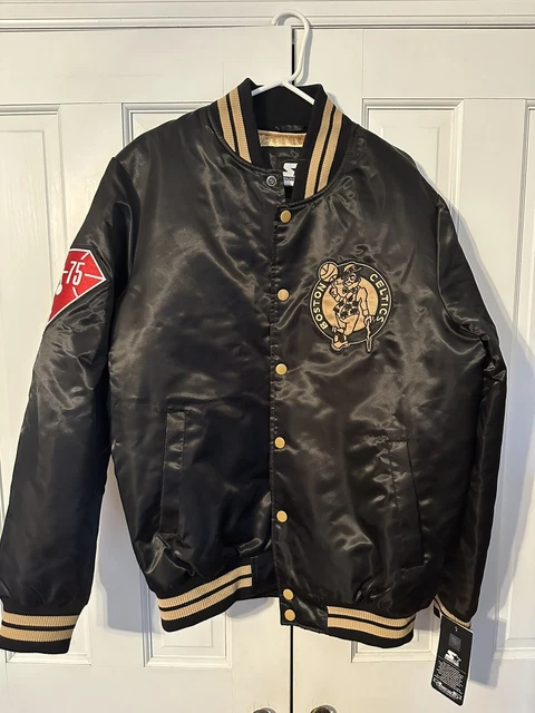Boston Celtics Championship NBA 75th Anniversary Bomber Starter Jacket (M) Boston Celtics Championship NBA 75th Anniversary Bomber Starter Jacket (M)