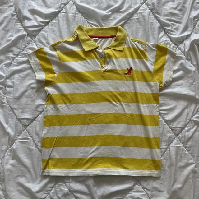 Gelb-Weiß gestreiftes Herren-Poloshirt Größe XL für den Sommer - Neu & Stilvoll!