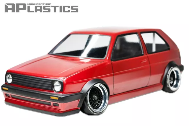 RC Body Car Drift Touring 1:10 Volkswagen Golf MK2 VW style APlastics New Shell