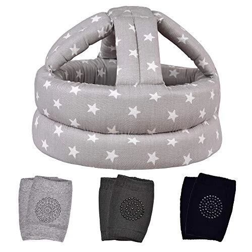 Baby Head Protector, Walking Baby Helmet, for Age 6-36 Months, Gray Star(B)