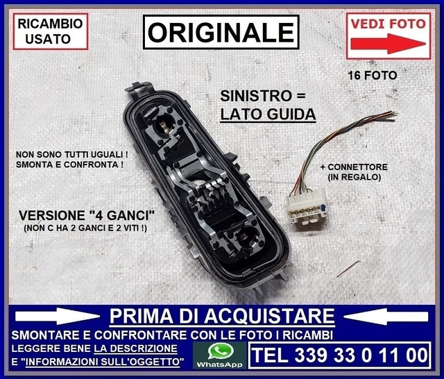 Presa Per Connettore Fanale Posteriore A 4 Pin - Ricambio In ABS Per Grande Punto 2006-2012 E Altri Modelli - 6