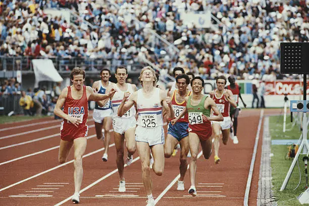 English Middle Distance Runner Steve Cram Athletics 1983 W/C Photo