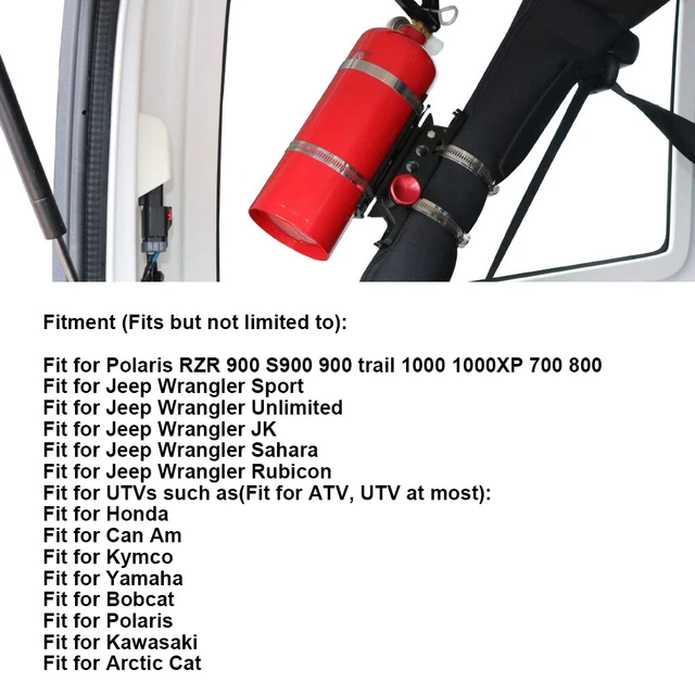 Staffa di montaggio estintore auto regolabile per Jeep Sport/JK/