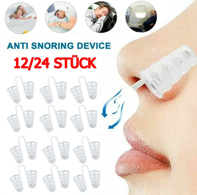 12/24x Antischnarch Schnarchstopper Nasenspreizer Gegen Schnarchen Nasenclip Set