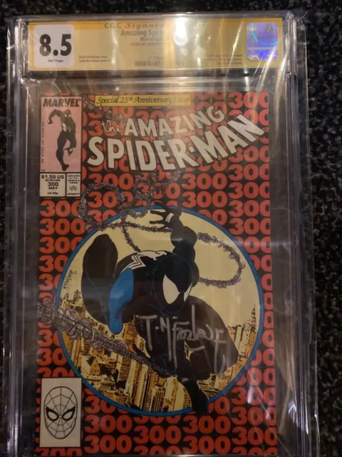 amazing spiderman 300 cgc 8.5 signed mcfarlane