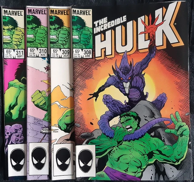 Incredible HULK, 4 Issues # 308-311, Marvel Comics, 1985