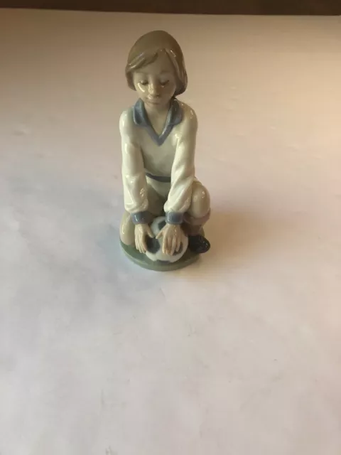 Soccer  Girl - Lladro "Team Player"  Porcelain Figurine 