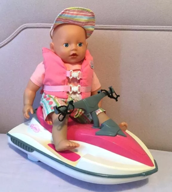 My Little Baby Born Water Fun Jet Ski Jetski Doll Bundle Lot Rare Zapf Creation