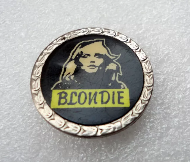 Vintage Blondie punk pin Badge Debbie Harry rare #2