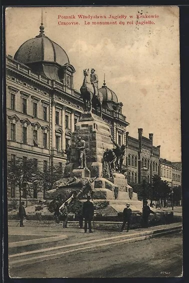 Ansichtskarte Cracovie, Le monument du roi Jagiello