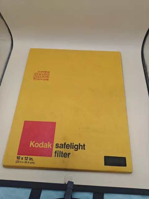 Kodak Safelight Filter 10"x12” Wratten Series 0A Greenish Yellow Glass Filter