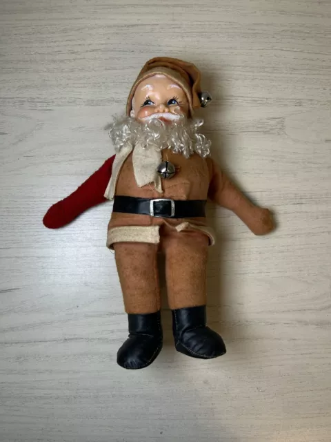 Vintage Georgene Averill Santa Claus Christmas Kris Kringle Plush Rubber Face