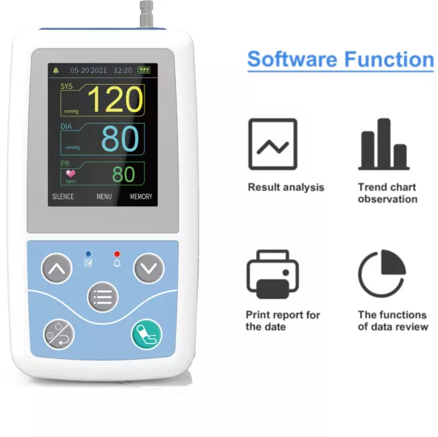 ABPM50 Ambulatory Blood Pressure Monitor NIBP Holter Software 24 Hour Recorder