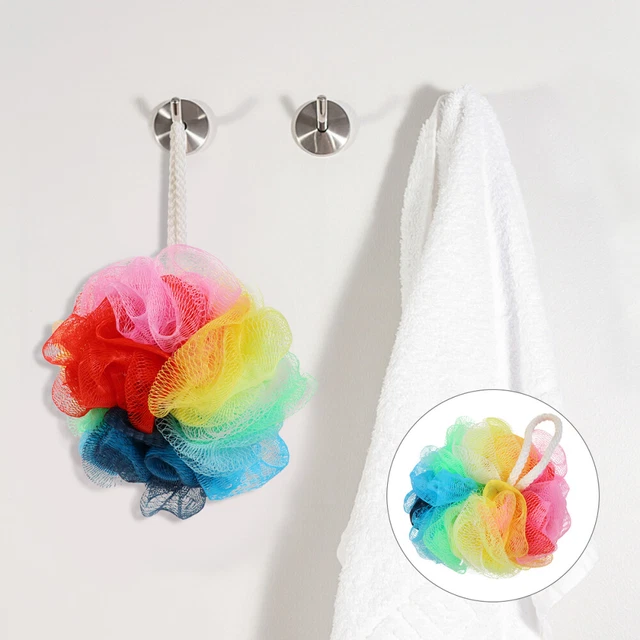 6 piezas bola de ducha trasera fregar bola de ducha Soft Bath Ball limpiador de piel