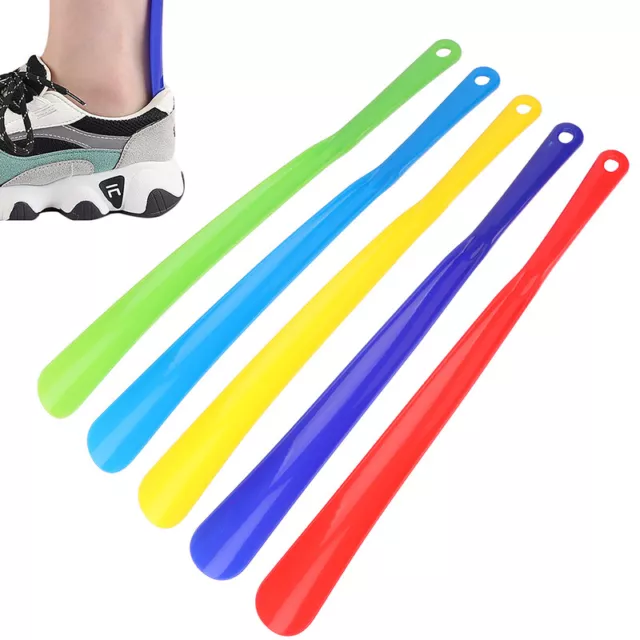 46.5cm Shoe Helper Easy Sturdy Shoe Horn Long Plastic Handle Slip Aid Shoeh RLAU