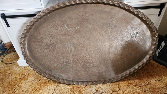 Giant Brass/Copper  Tray/TableTop From India