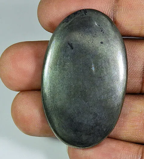 108Cts. Natural Apache Gold Pyrite Oval Cabochon Loose Gemstone 28X46X05MM P849