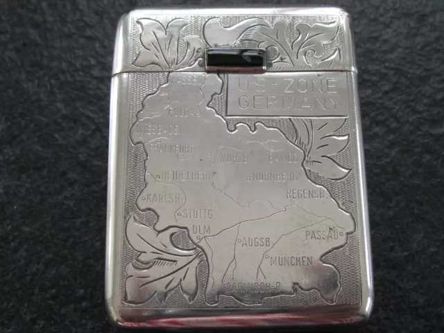 Cigarette Case Silver 835 US Zone Germany Historical Handmade