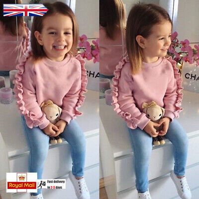 Toddler Kids Baby Girls Tops Sweatshirt Jeans Autumn Winter Outfits 2PCS Clothes