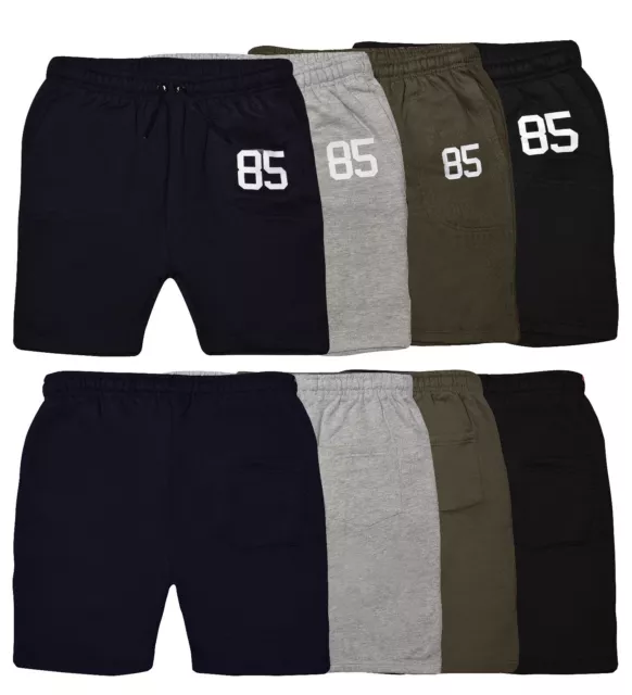 Boys & Men Fleece Shorts (Pack of 2) Casual GYM PE Jogging Summer Neckar UK Size