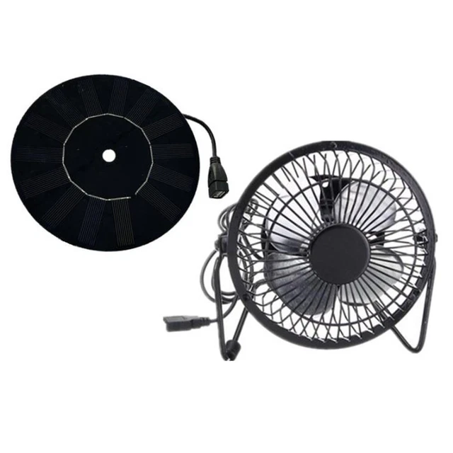 Ventilatore 1 pz 15,2 cm ricaricabile durevole silicone monocristallino portatile rotondo