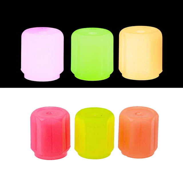 4X Car Motorcycle Luminous Tire Valve Caps Glowing Cover Wheel Hub Styling Tool