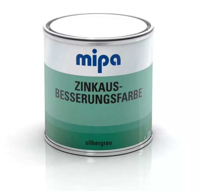 Mipa Zinkausbesserungsfarbe, glänzend/ 375 ml,silbergrau,Spezialfarbe,wasserfest