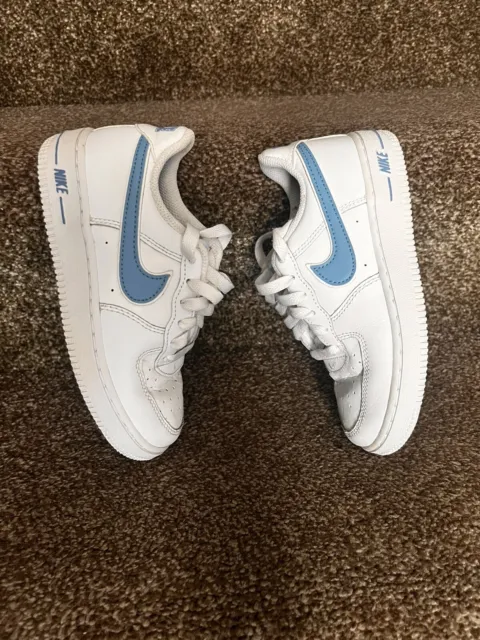 Scarpe da ginnastica Nike Air Force 1 | bianco/blu universale junior bambini UK 12,5