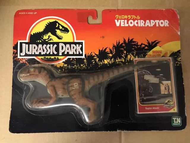 Vintage 1993 Kenner Jurassic Park Velociraptor Raptor Dinosaur Figure MOC Japan