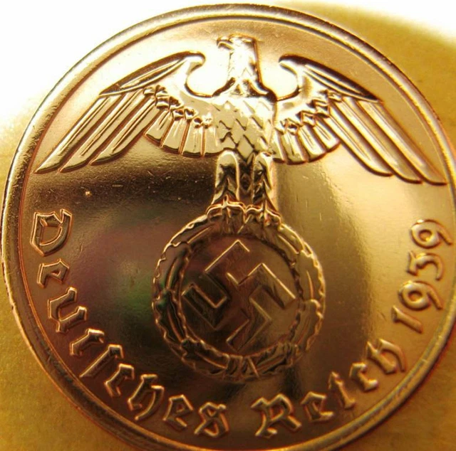 German 2 Reichspfennig 1939-Beginning of World War II-Coin III Reich-WWII-RARITY