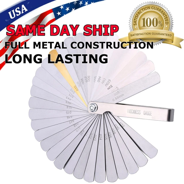 32 Blade Feeler Gauge Dual Reading Combination Feeler Gauge Metric & SAE US - Foto 4