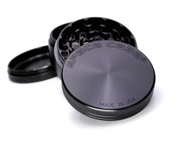 Black Space Case Herb Grinder 4 piece 63mm Spacecase High Quality