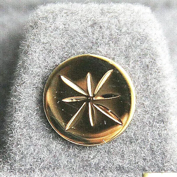 Anson Vtg Starburst Tie Tack w/ Chain Clutch and Original Velveteen Case Unused