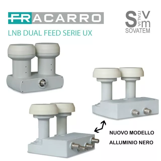 Lnb Dual Feed Fracarro Serie Ux Disponibile 1-2-4 Uscite Hot Bird E Astra Diseqc