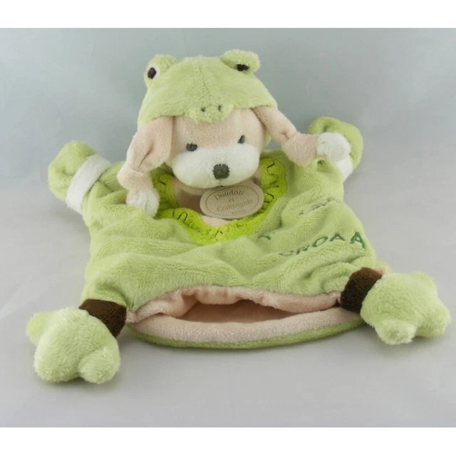 Doudou et compagnie marionnette mon lapin Croaa grenouille - 7323