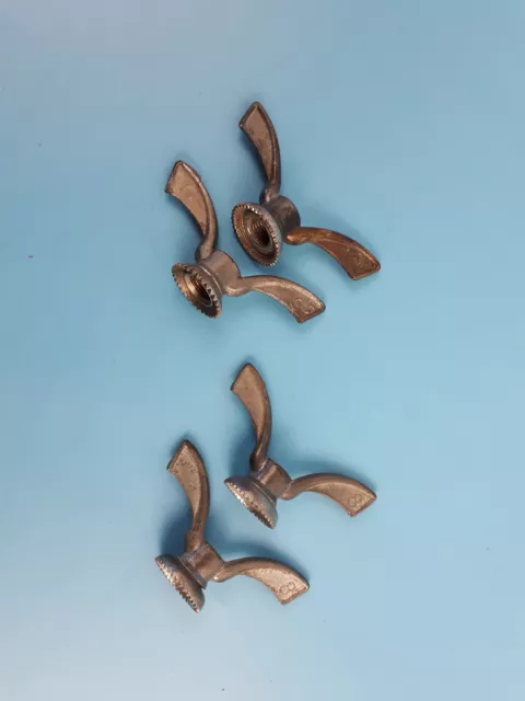 4x Ecrous papillons SOVA 8-9.5 mm vélo vintage France wing nuts old bicycle