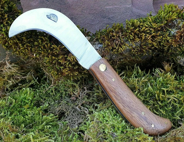 Okuliermesser - Hedgehog / Igel - Hippe mit Hartholzschaft vmtl. England - Knife