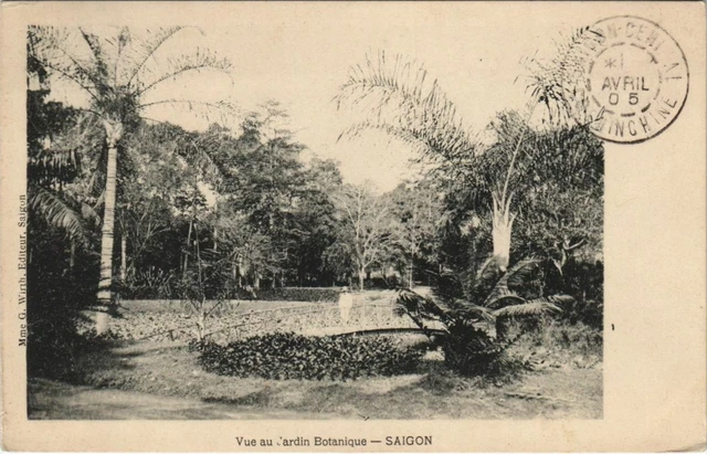 CPA AK Saigon Vue au Jardin Botanique VIETNAM-INDOCHINA (1105098)